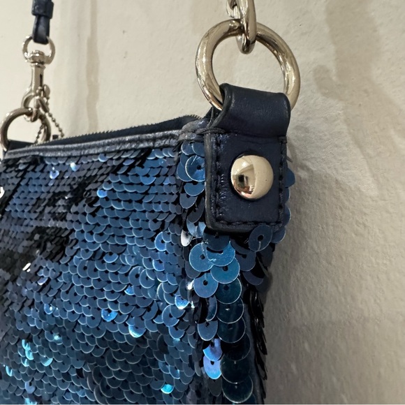 Coach Blue Sequins Poppy Crossbody - Picture 12 of 16